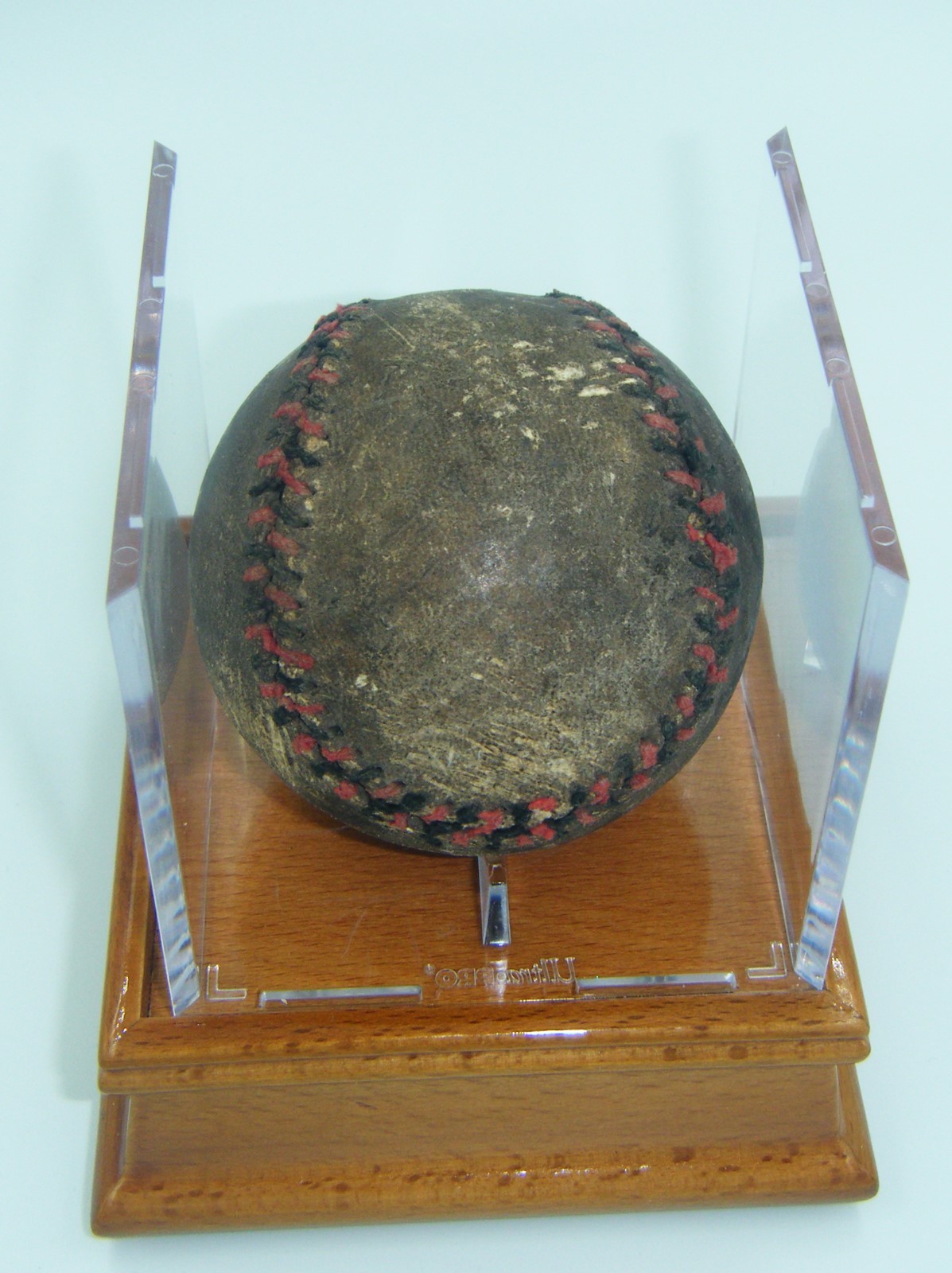 Early 1900’s Red & Black Stitched Baseball Nice Condition No Markings
