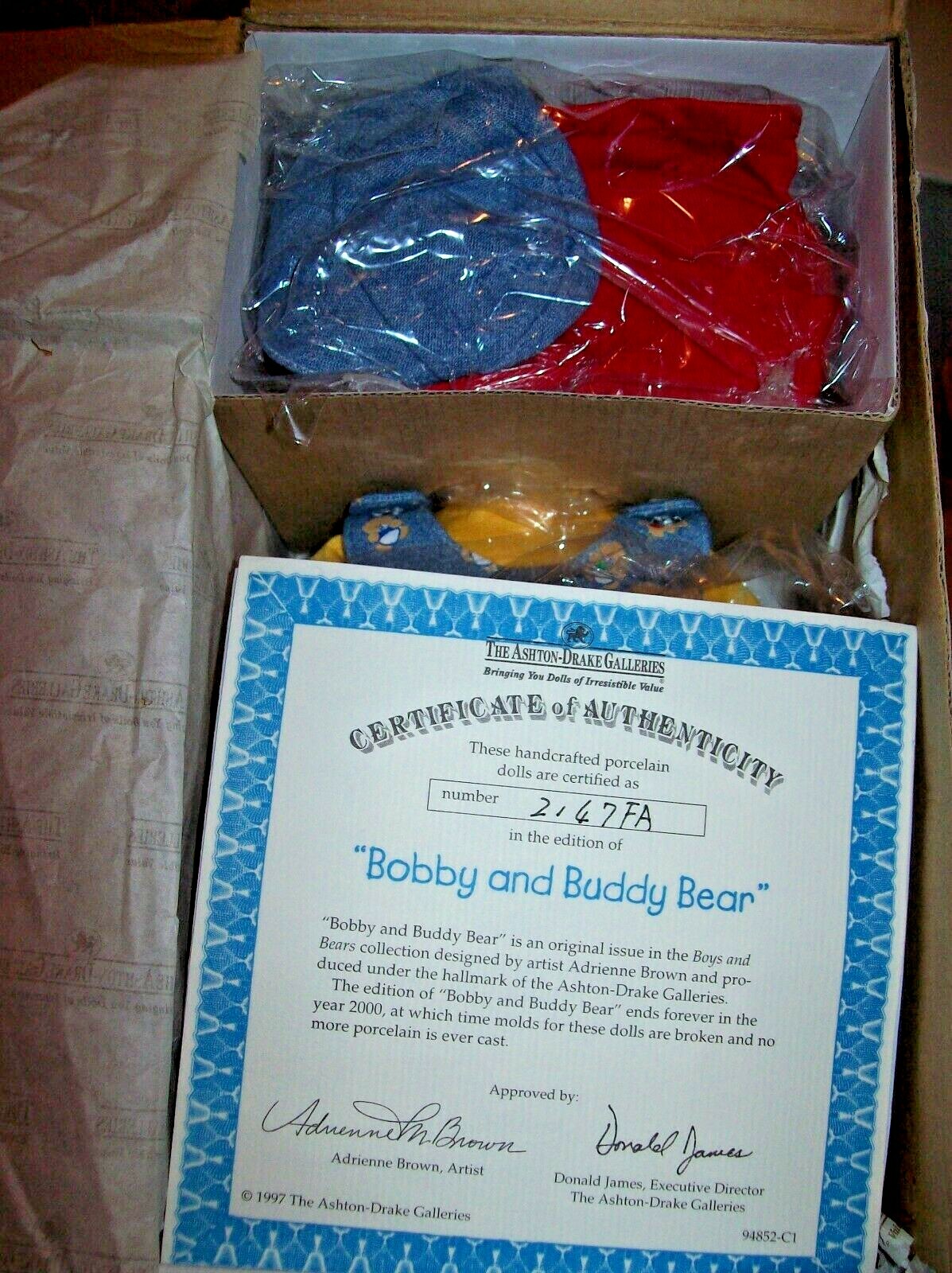 ASHTON DRAKE / ADRIENNE BROWN PORCELAIN & CLOTH 