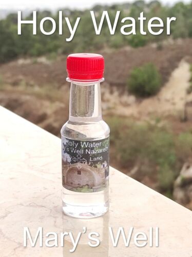 1 Bottle Holy water Mary’s Well Nazareth Land Where Virgin Mary Took The Water