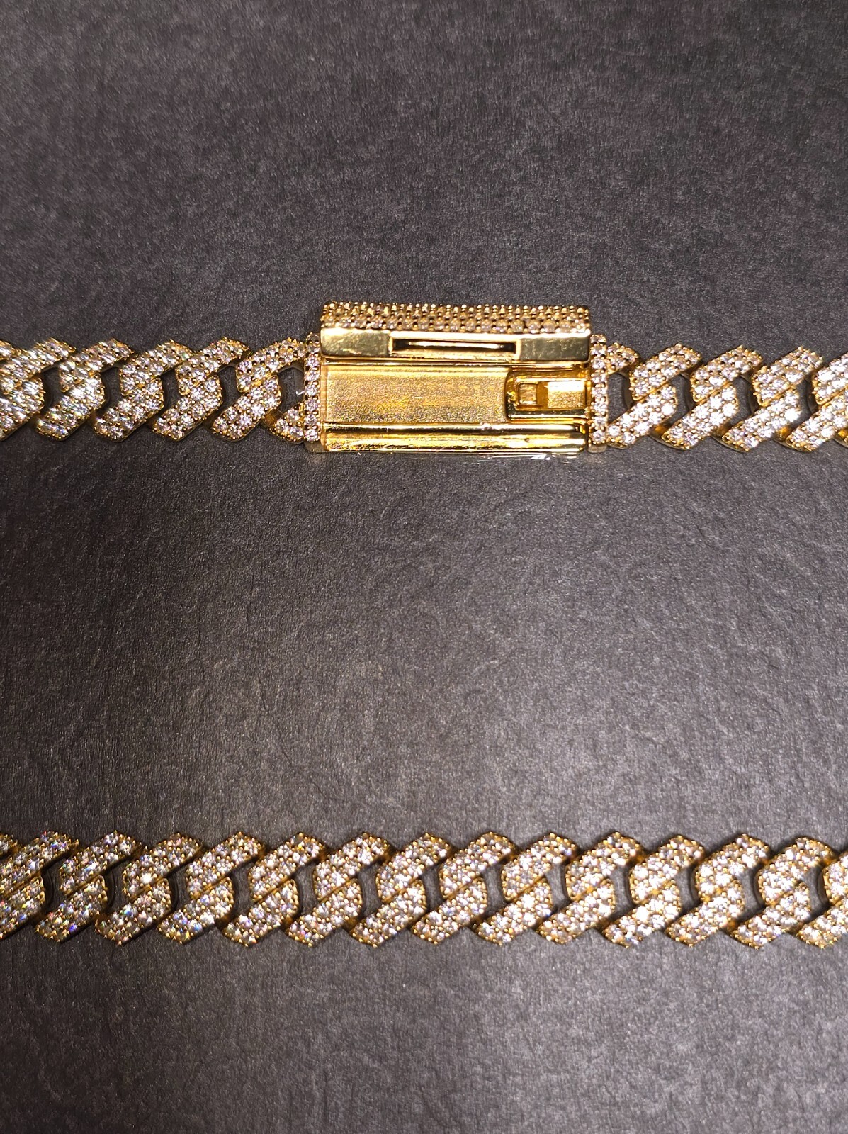 Pre-owned Harlembling 10mm Moissanite Real Miami Cuban Link Chain Iced Hip Hop 925 Silver Necklace 22" In White