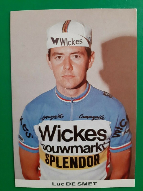 Cyclisme Carte Cycliste Luc De Smet Ã©Quipe Wickes Bouwmarkt Splendor 1982