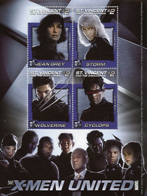 St. Vincent 2003 - Marvel X-Men United - Sheet of 4 Stamps - Scott #3150 - MNH