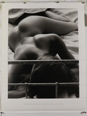 Le Reveil by Christian Coigny Nude Female on Bed Photo Poster 2375''X31.50'' NOS