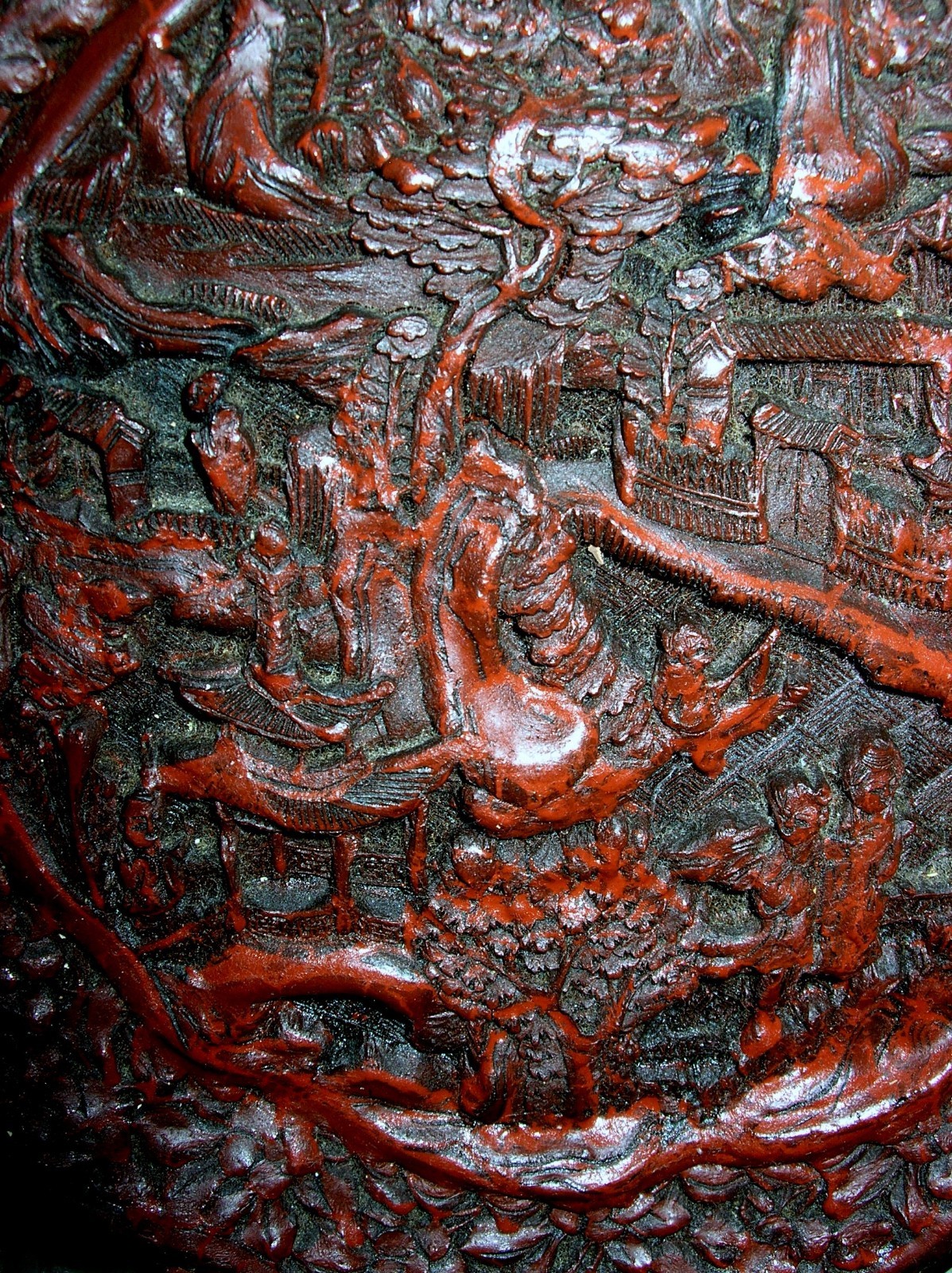 18TH -19TH CENTURY CINNABAR LACQUER DISH