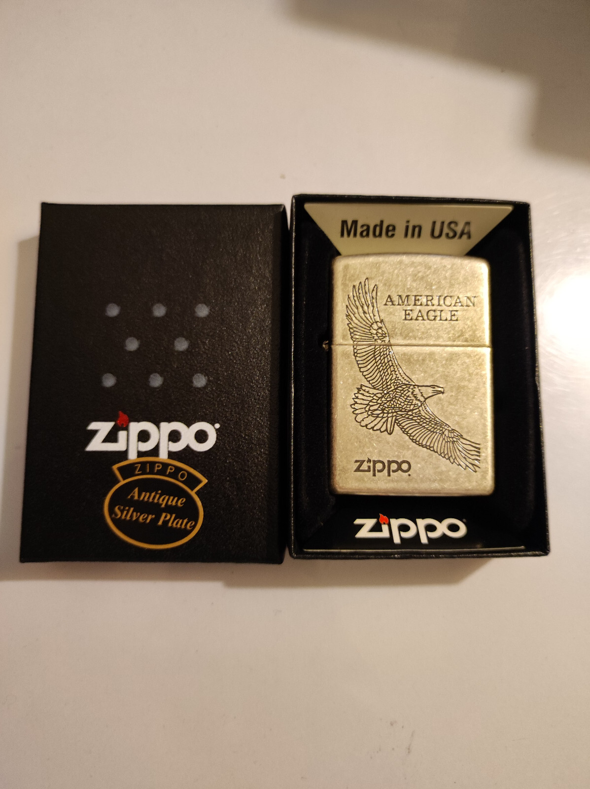 Zippo 226879 Antique Silver plate Lighter Case - No Inside