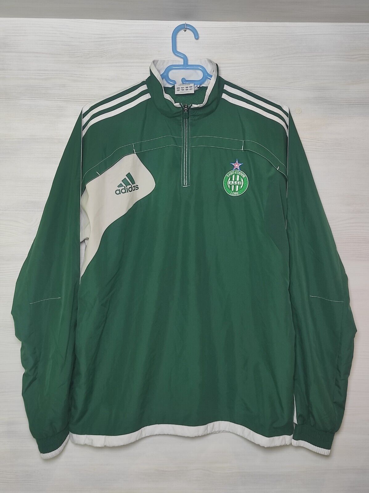 【送料込】adidas AS Saint-Étienne 半袖シャツ 緑［М］ 送料込】adidas AS Saint-Étienne 半袖シャツ 緑［М］