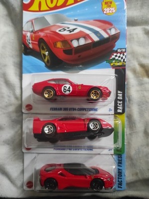 Hot Wheels FERRARI F40 COMPETIZIONE, SF90 STRADALE, 365 GTB4