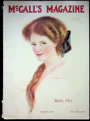 C. Warde Traver COVER ONLY McCall's Magazine May 1911 Redhead Blue Eyes