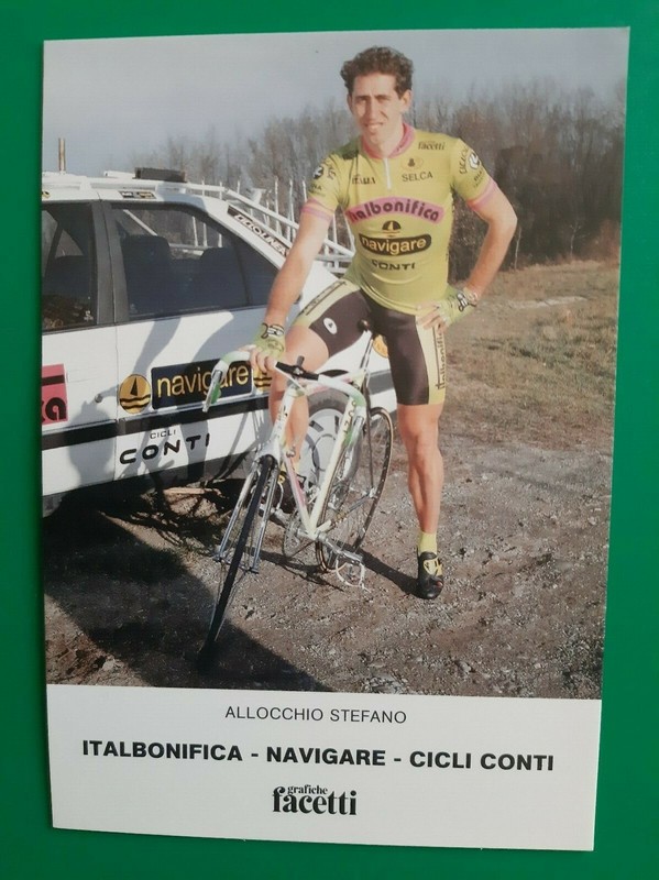 Cyclisme Carte Cycliste Stefano Allocchio Ã©Quipe Italbonifica Navigare Conti 