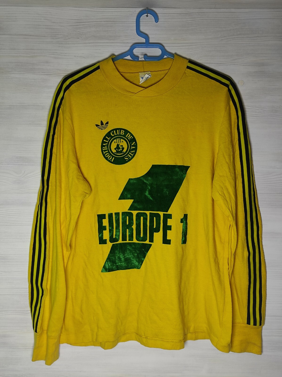 FC NANTES 1977-79 AWAY SHIRT COTTON ADIDAS JERSEY SOCCER