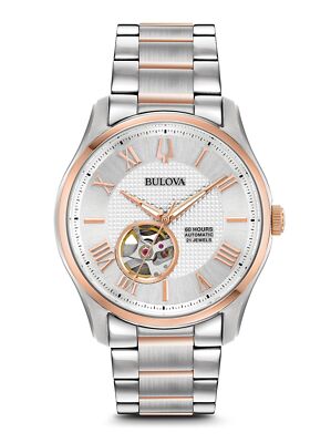 Pre-owned Bulova Silver Mens Analogue Watch Wilton 98a213
