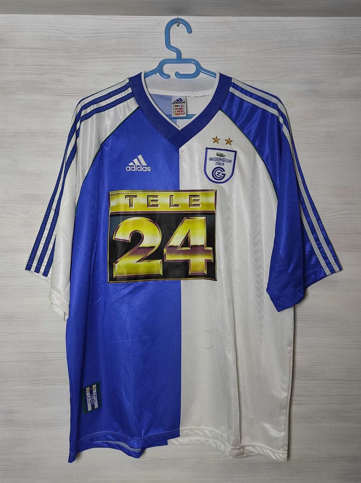 GRASSHOPPER CLUB ZURICH 1999-00 HOME SHIRT ADIDAS JERSEY