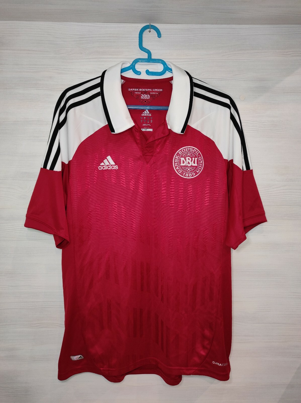 DENMARK 2012-13 HOME SHIRT ADIDAS X11598 JERSEY SIZE L | eBay