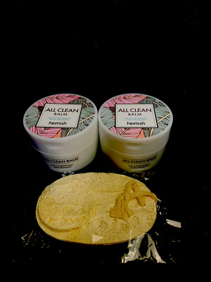 2x heimish All Clean Balm 120ml And Bamboo Face And Body Loofah Set