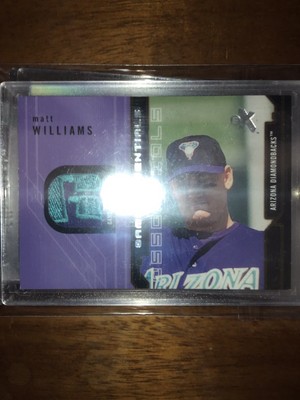 Matt Williams 2002 Fleer EX E-X Game Used Essentials Russell Logo Patch Jersey