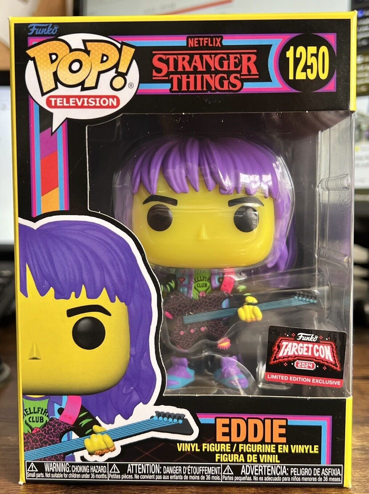 Funko Pop: (BlackLight) EDDIE #1250 Stranger Things Target Funko Pop: (BlackLight) EDDIE #1250 Stranger Things Target