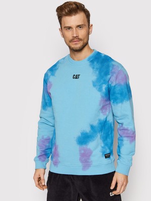 CAT Washed Crewneck Men синий/фиолетовый