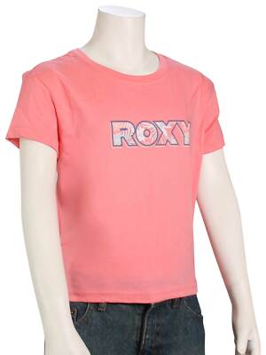 

Футболка Roxy Girls Block — клубнично-розовая — новинка, Красный