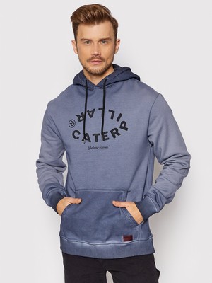 

CAT Washed Hoodie Мужская синяя черная повседневная спортивная одежда Толстовка с капюшоном, Синий