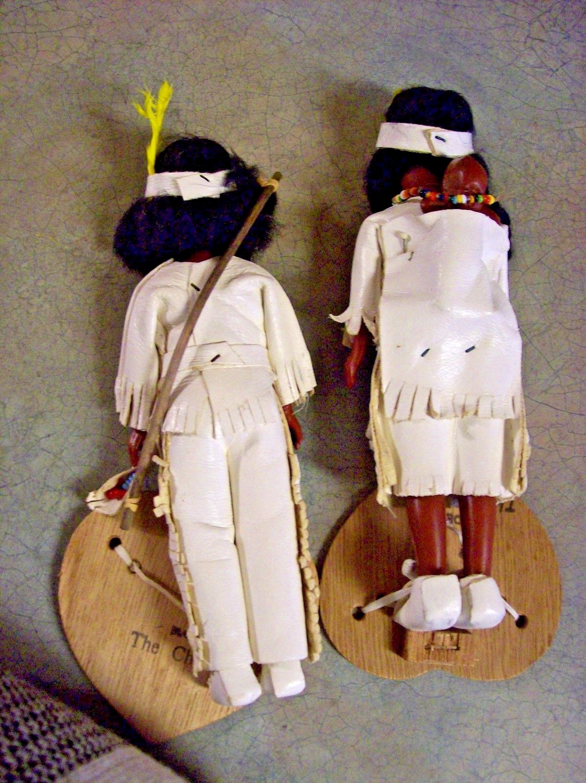 VINTAGE PAIR OF INDIAN DOLLS -DISPLAYED ONLY CHECK THEM OUT 7 1/2