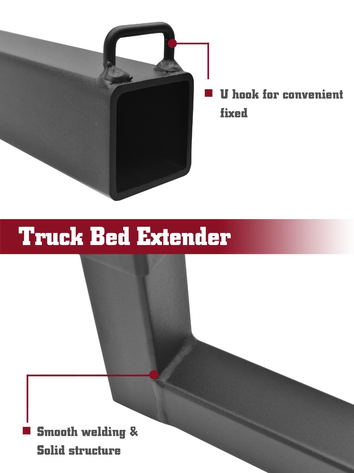truck boat rack on Adjustable 2 Universal Truck Bed Hitch Extender For Ladder Rack Canoe Kayak Ebay