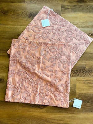 Serena and Lily WILLOWBROOK 22x22 PillowCovers (2) Wild Rose Brand New With Tags