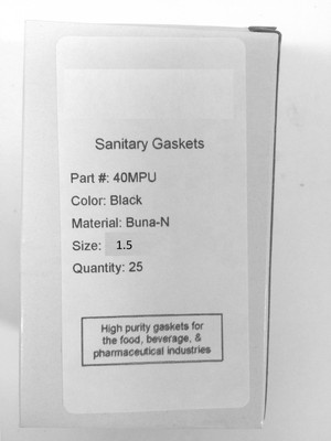 500 x 1.5 inch Clamp Buna Gasket stainless pipeline dairy food processing