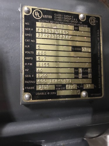 Hartzell 54” Ventalation Fan 2 Blade 5 Hp 34,000 CFM