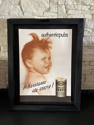 PUBLICITE BEBE NESTLE FARINE LACTEE SI HEUREUX DE VIVRE DE 1928 FRENCH AD PUB