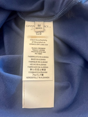 Pre-owned Versace Collection Colorful Blue Baroque Print T-shirt In Multicolor