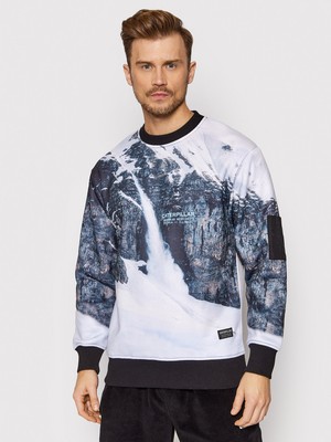 

CAT Rock Crewneck Мужская зелено-серая белая повседневная спортивная толстовка для образа жизни, Grey