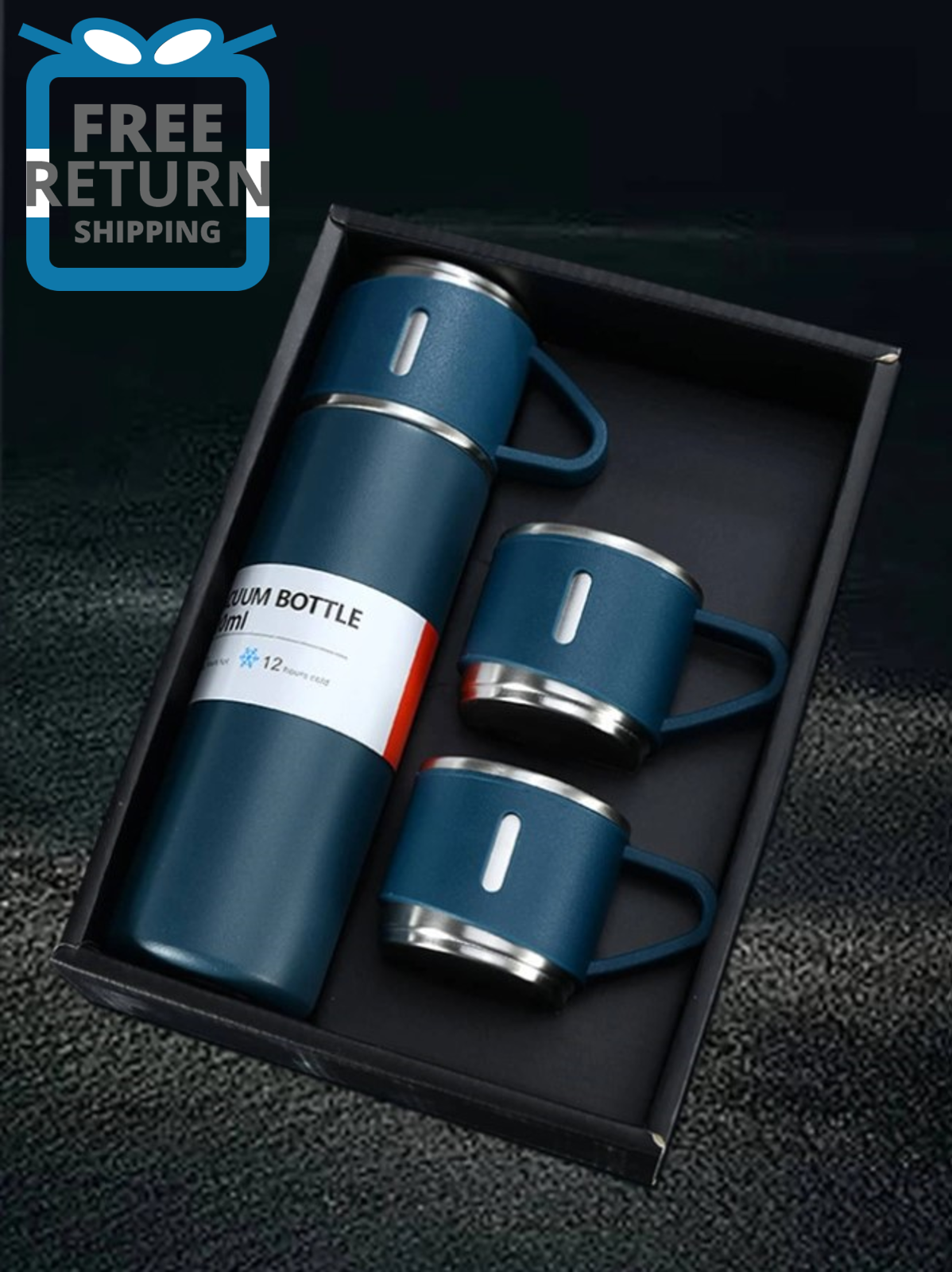 Coffee Travel Mug Stainless Steel Vacuum Flask Double Layer Gift Set