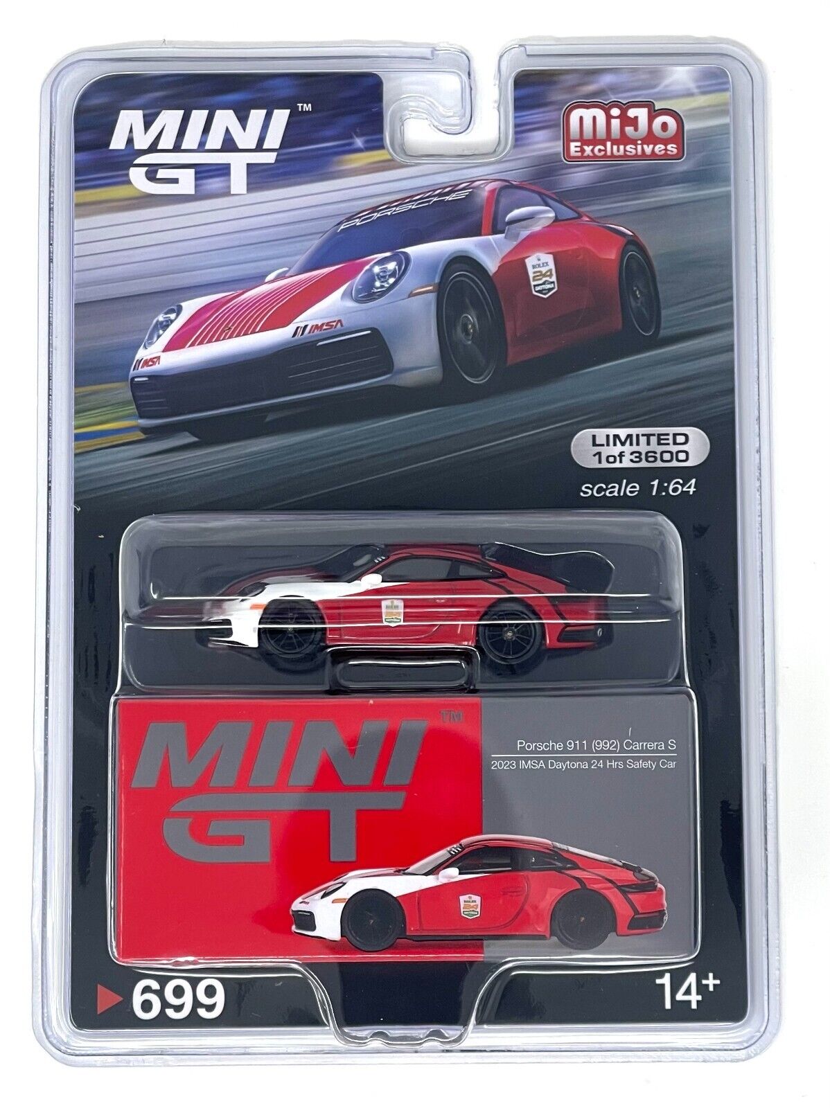 Mini GT 1:64 Porsche 911 Turbo S Safety Car 2023 IMSA