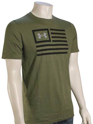 

Футболка с рисунком Under Armour Freedom — Marine OD, зеленая/черная — новинка, Зеленый