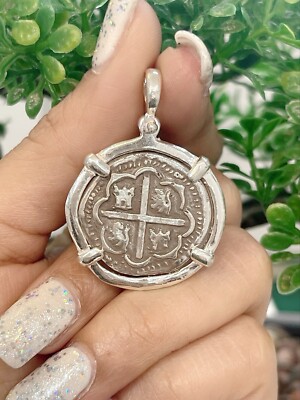 ATOCHA Solid Silver Coin  Pendant Handmade From Atocha Silver Bar