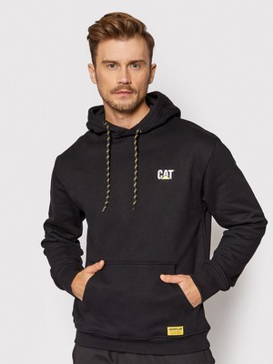 

CAT Classic Logo Hoodie Mens Black Casual Lifestyle Спортивная толстовка с капюшоном, Черный