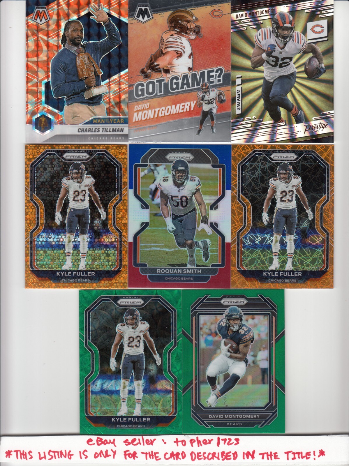 BEAR'sページ TL) 2021 Panini Mosaic Reactive Orange CHARLES TILLMAN #276