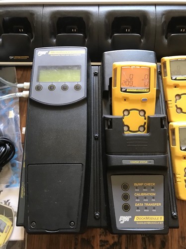 BW GAS MONITOR LOT 5 Units MICROCLIP XT MICRODOCK II BANK CHARGER