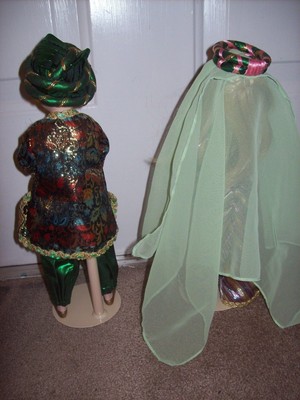 Storybook Dolls Danbury Mint Aladdin, and Princess About 10 inches tall