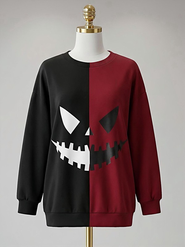 BloomChic Halloween Sweatshirt Medium 10  Jack O Lantern