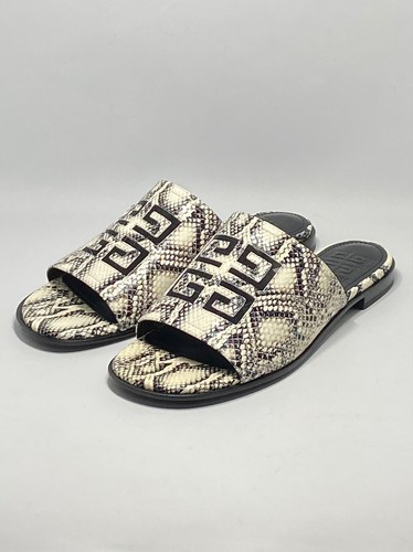Givenchy 4G Snake Embossed Leather Sandals size 38 | eBay