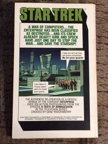 Star Trek FotoNovel # 4 - A Taste of Armageddon - Excellent condition