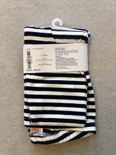NWT Gymboree Navy White Stripped Leggings 5T