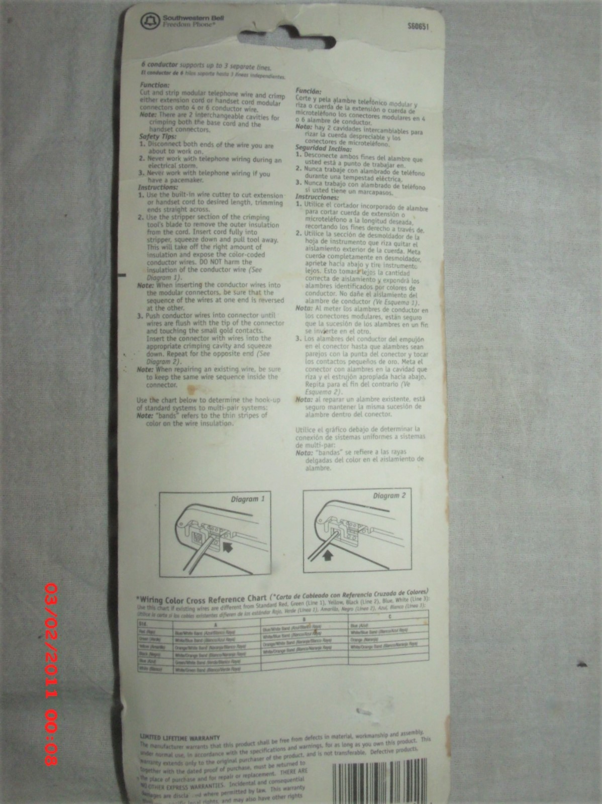 In Package Never opened Southwestern Bell Two- Way Crimping Tool Crimps Plugs