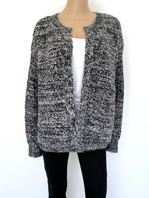 NWT! VERO MODA Plus Size 3X Black White Sweater Cardigan Knit Top Women's
