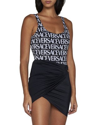 Pre-owned Versace 'medusa'costum Cover Skirt In Black