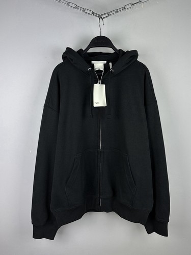 NEW H&M Baggy Oversize Zip Up Kanye Style Black Boxy Blank