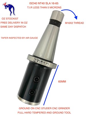ISO40 SIDE LOCK 16 MM ULTRA PRECISION GROUND ON STUDER CNC GRINDER TIR  .005MM