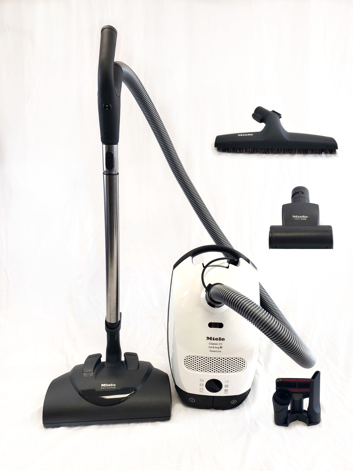 Miele Classic C1 Cat & Dog PowerLine Canister Vacuum Cleaner Lotus White SBAN0