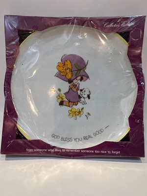 VTG Mopsies Collector Plate ''God Bless You Real Good'' Girl Praying w/ Dog 1973